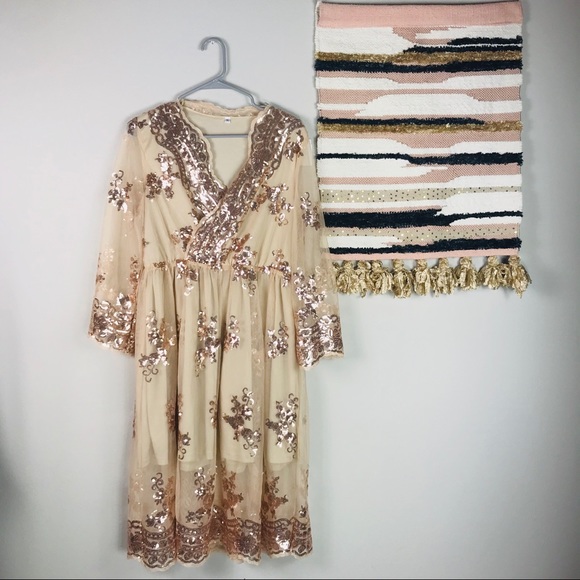 Dresses & Skirts - SEQUIN SHEER PARTY DRESS